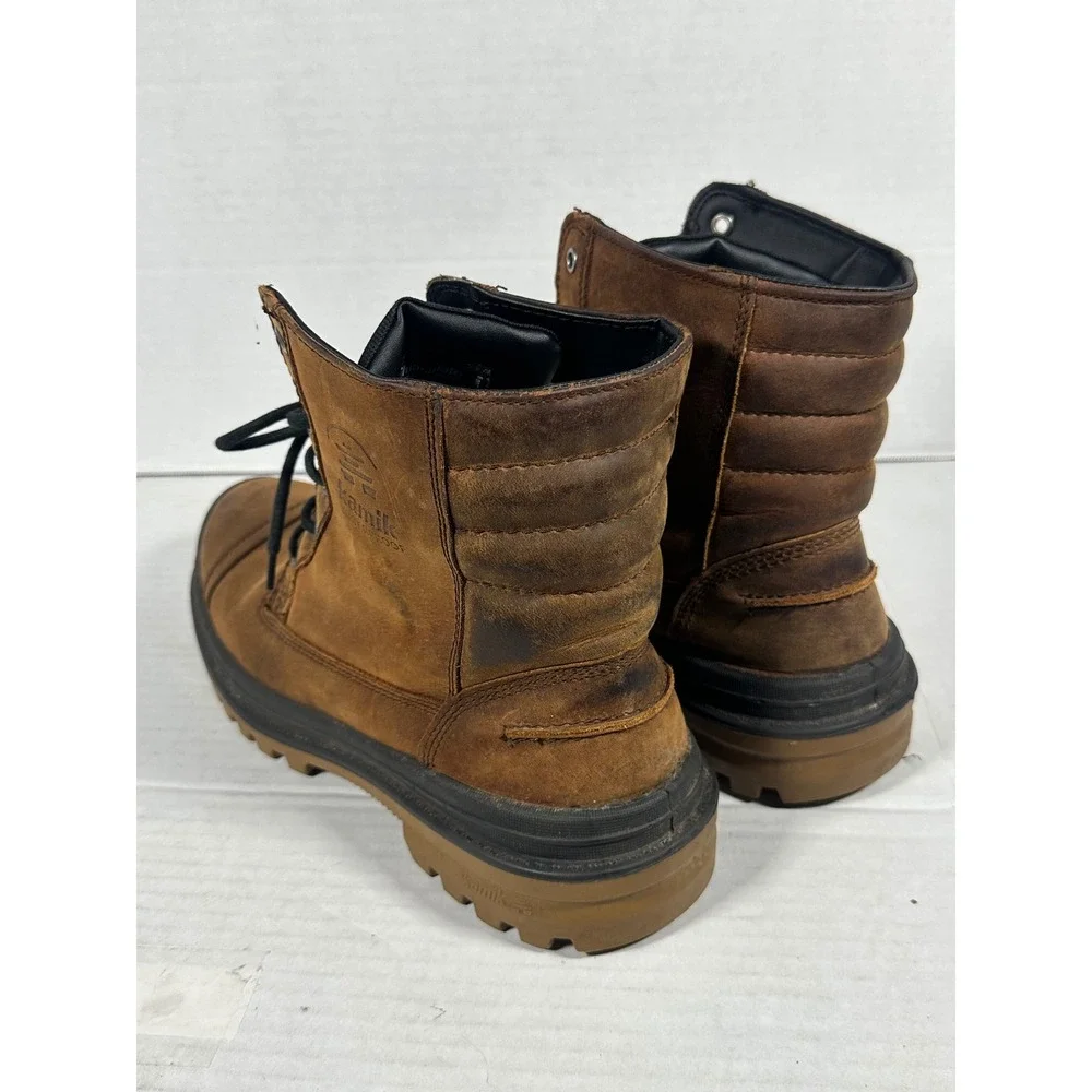 Kamik Griffon Mens 13 Brown Leather Waterproof Thinsulate Winter Boots CAYWK0598